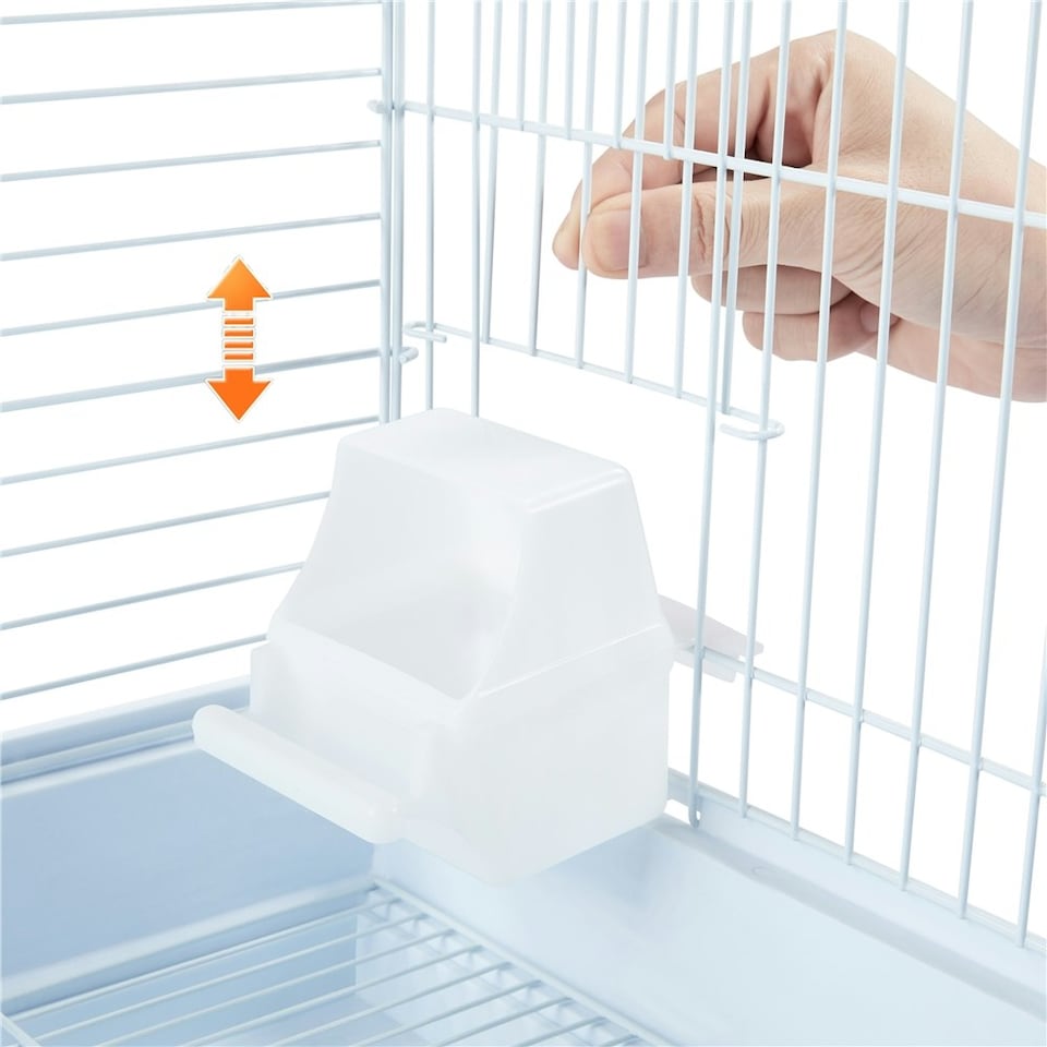 image 1 of Yaheetech 58 cm Tall Open Top Travel Bird Cage Black