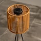 image 6 of OHS Rattan Solar Floor Lamp Cordless Outdoor Garden Light Auto Sensor | Bronze | Natural