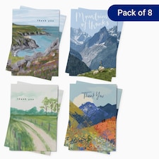 Landscape Design Thank You Card Pack - Pack of 8 (4 Designs)