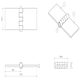 image 5 of 4 Pack Solid Drawn Steel Butt Hinge Extra Heavy Duty Industrial 50x137mm Silver