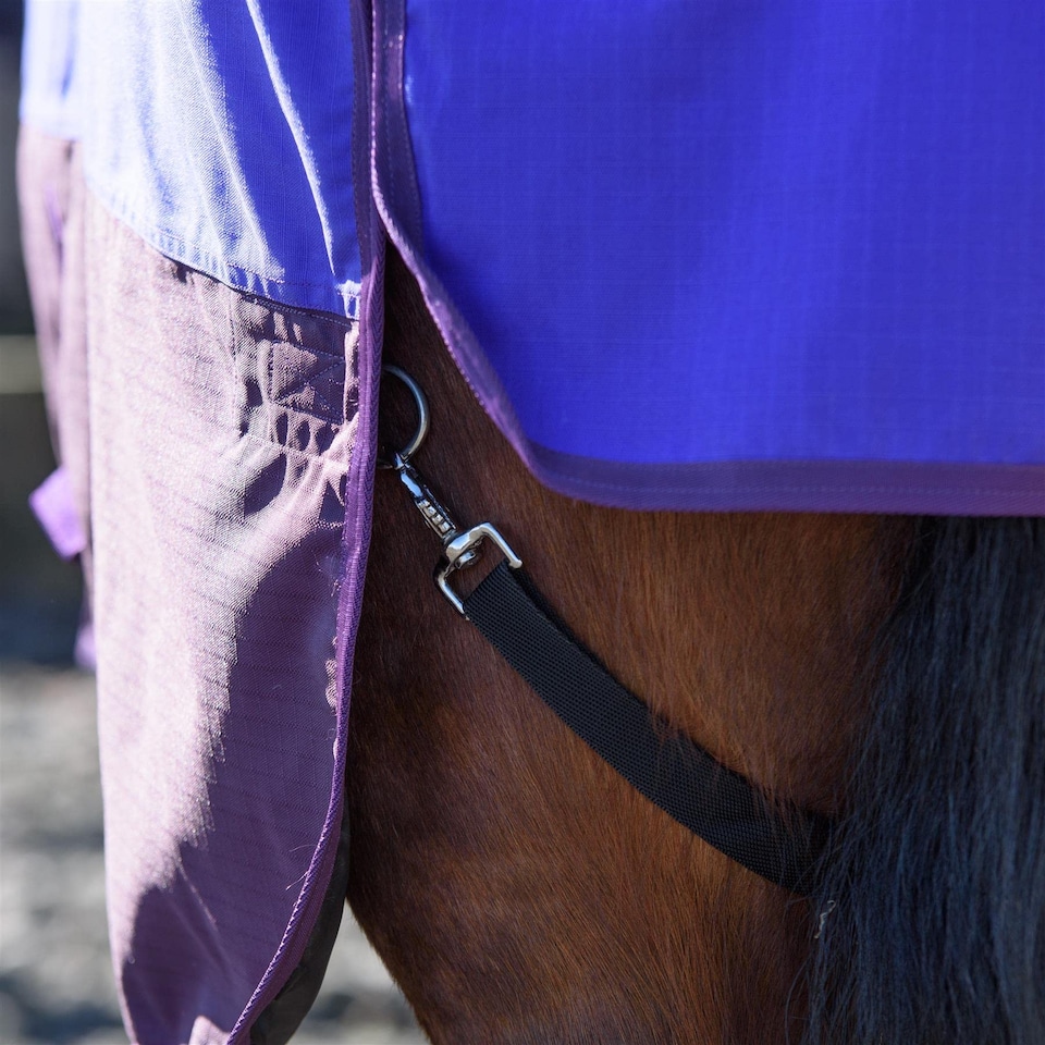 image 1 of eQuitack 600D Waterproof Horse Turnout Rug 0g No Fill Half Neck Purple/Plum 6'6''