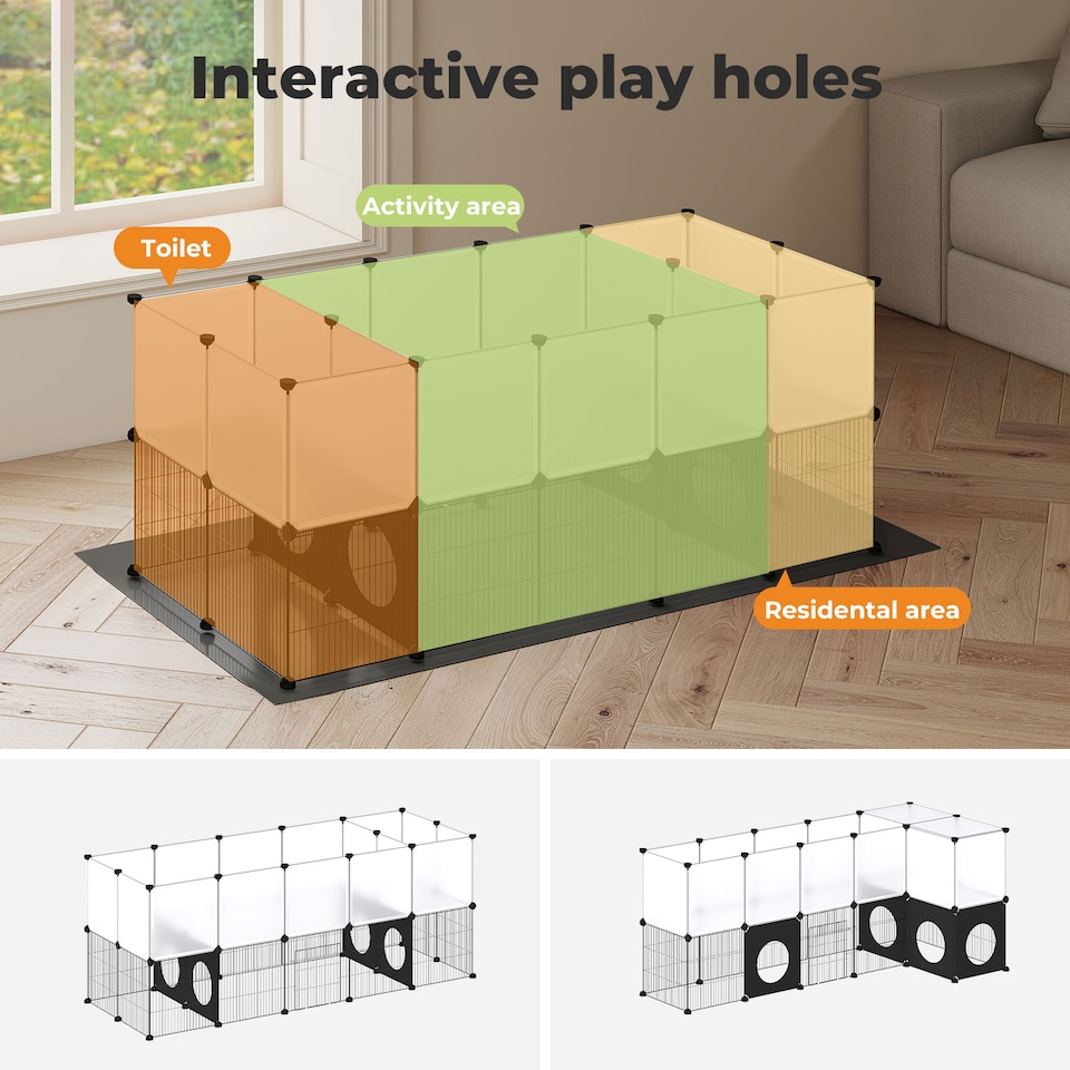 image 1 of Small Animal Playpen Pet Fence Rabbit Puppy Bunny Cat Expandable Exercise Pen