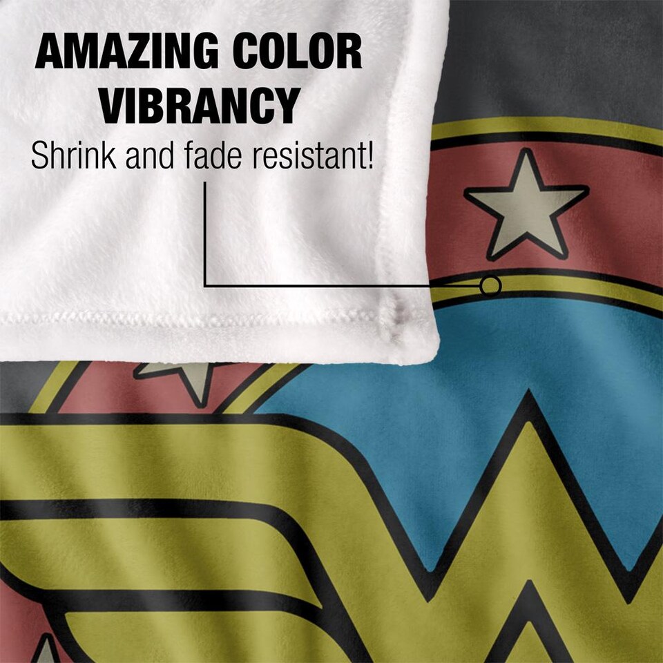 image 1 of Wonder Woman Vintage Logo Blanket