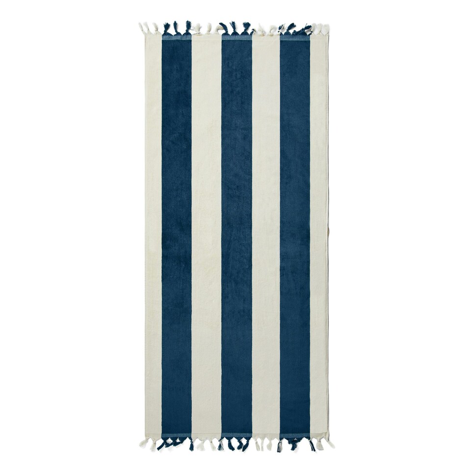 image 1 of Vinga Valmer Beach Towel - Navy - 80cm x 180cm x 0.5cm Blue