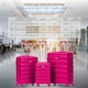 image 3 of Flight Knight 25" 4 Wheel ABS Hard Case Medium Suitcase 100+ Airlines Approved - easyJet, British Airways, Ryanair, Jet2, Emirates & Many More - Check-in | Pink | Pink | Medium
