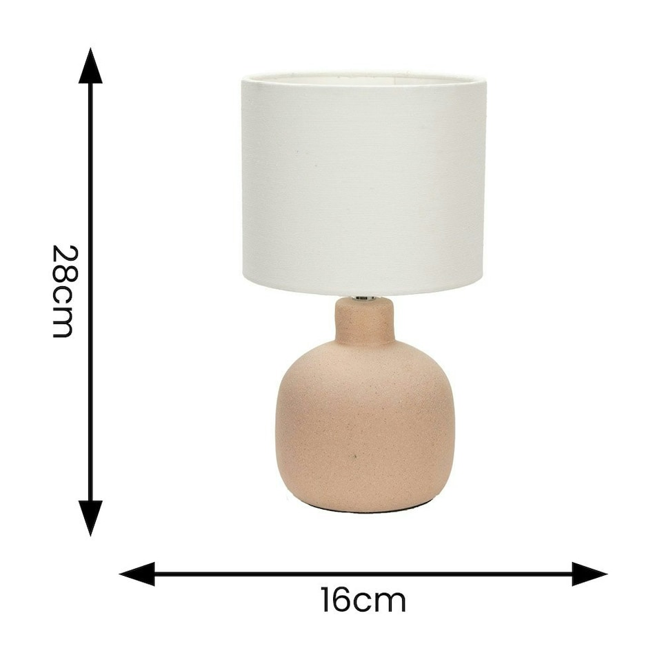 image 1 of ValueLights Chelsea Natural Linen Shade Hand Finished Sandblast Natural Ceramic Table Lamp Cream
