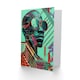 image 2 of Futuristic African Man Shades Portrait Teal Him Her Birthday Card