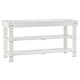 image 8 of HOMCOM Shoe Bench, 3-Tier Wooden Shoe Rack with Hidden Storage Compartment, Slatted Shelves, Home Storage Unit, Hallway Furniture, White, 90L x 29W x45H cm | White | White