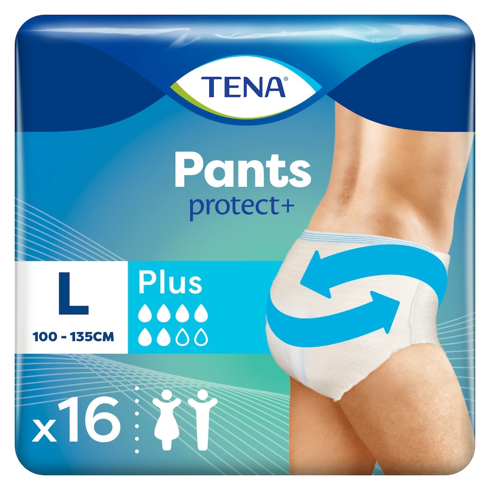 image 1 of TENA Protect Plus Pants Pants Plus (UcM) Large Single Pack 16 Inco Unisex Pants