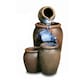 image 1 of Earthenware 3-Tier Honey Pot Water Feature & Planter with Lights 50cm