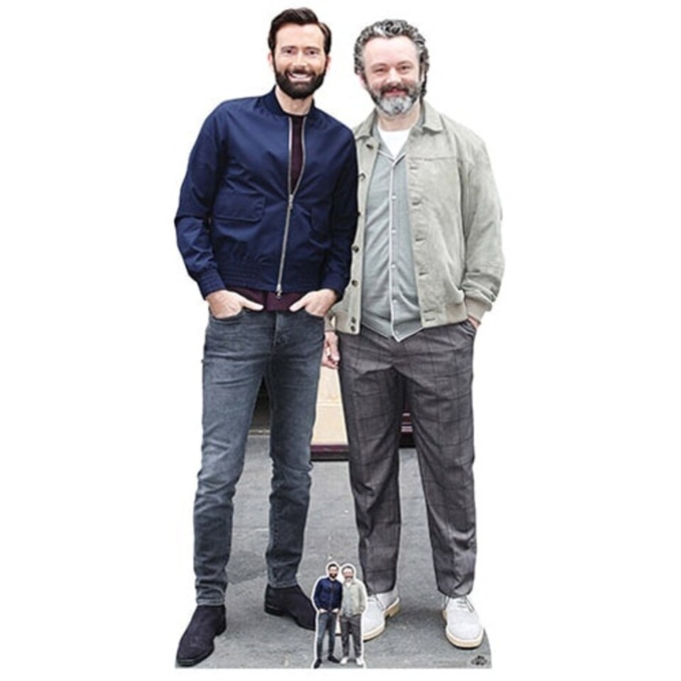 David Tennant and Michael Sheen Lifesize Cardboard Cutout 187cm
