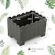 image 2 of COSTWAY 2 Pack Planter Box Raised Garden Bed Grey