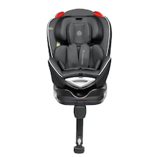 Radial Group 0+/1/2 Car Seat, Suitable from Birth to 25kg (Approx. 7 Years), 360 Degree Rotating Design, Easy Access & Integrated ISOFIX Base (Grey/Black)