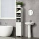 image 2 of kleankin  Bathroom Storage Cabinet w/ Door Cupboard and Adjustable Shelf, White