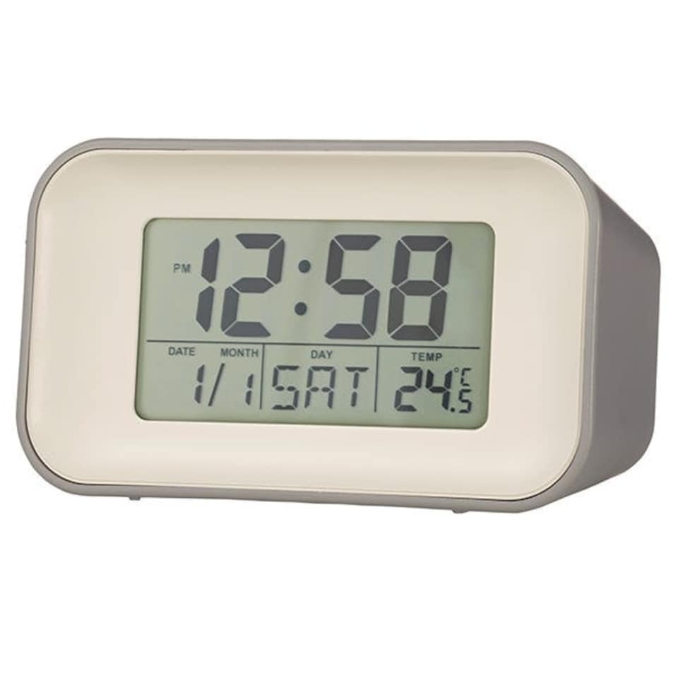image 1 of Acctim Alta Alarm Clock Owl Grey