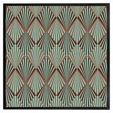 Green geometric rays (Picture Frame) Black | XS