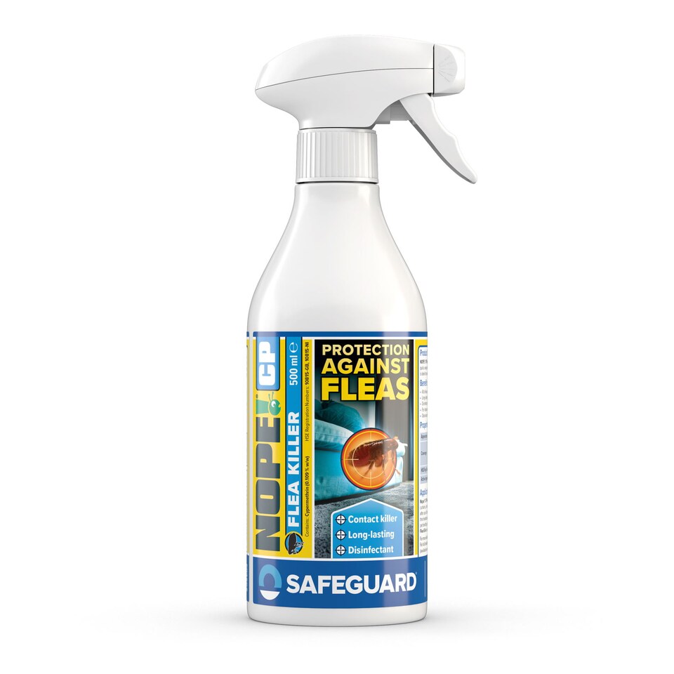 image 1 of NOPE CP Flea Spray (500ml) for The Home - Fast-Acting, Odourless & Non-Staining. Indoor & Outdoor Flea Killer