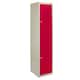image 1 of Metal Storage Lockers - Two Doors, Flatpacked, Red Red