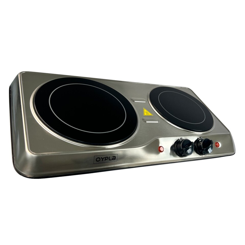 image 1 of 2000W Ceramic Portable Infrared Electric Double Hot Plate Hob