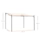image 5 of Outsunny 4 x 3 Meters Canopy Metal Wall Gazebo Awning Garden Marquee Shelter Door Porch  Cream