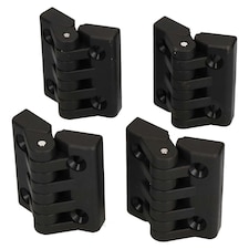 Industrial Polyamide Plastic Hinge 64x65mm Door Hatch Locker Italian Made 4PK Black