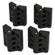 image 1 of Industrial Polyamide Plastic Hinge 64x65mm Door Hatch Locker Italian Made 4PK Black