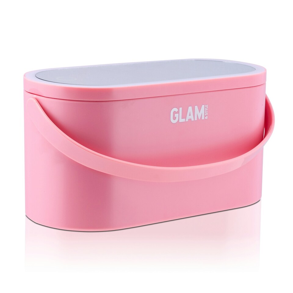 image 1 of Glam & Style Rose Pink LED Storage Case - Beauty & Make up