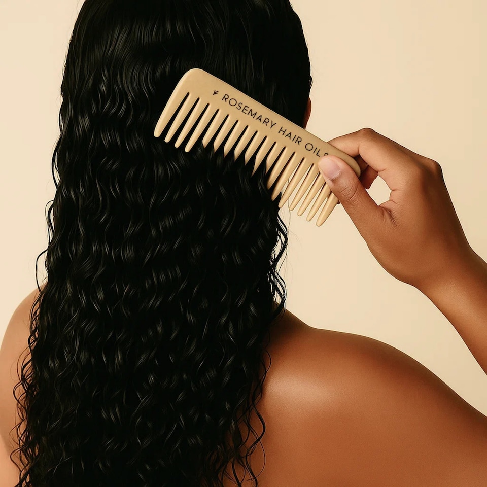 image 1 of Rosemary Hair Oil Co Scalp Soothe Essential Flat Comb