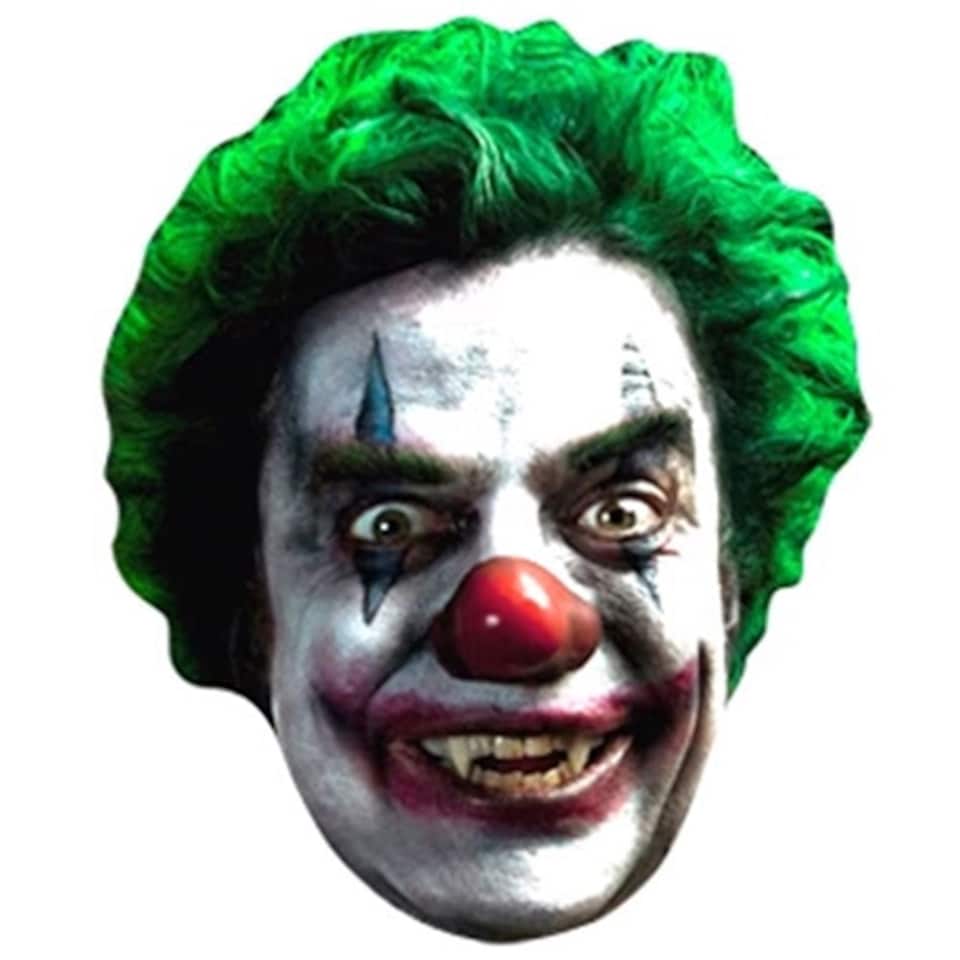 Scary Clown Halloween Cardboard Face Mask
