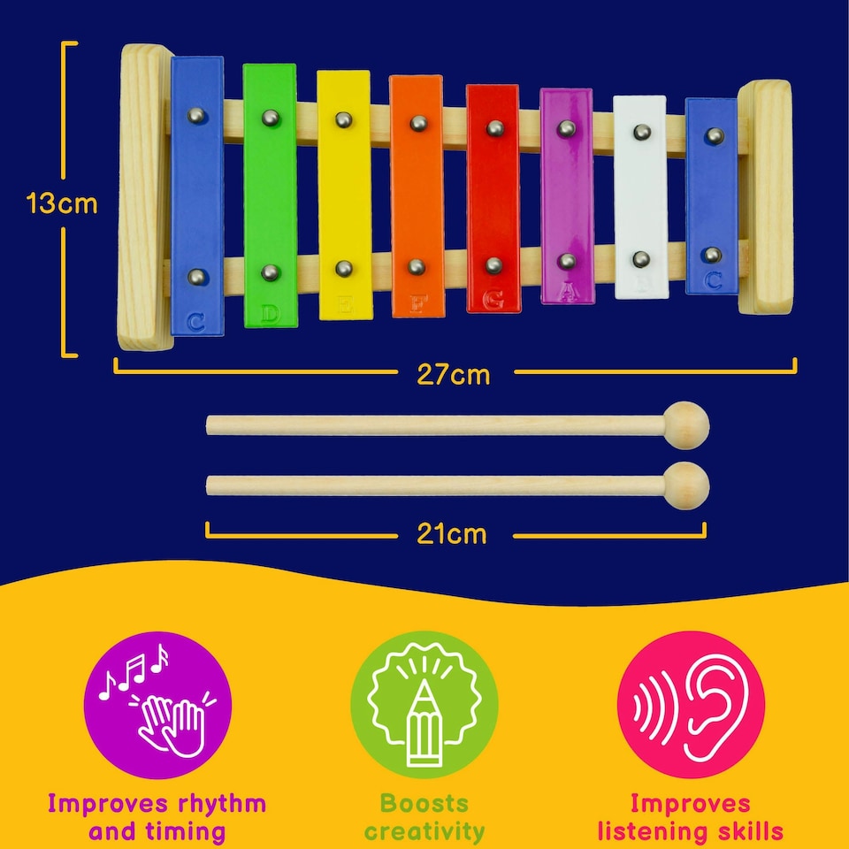 image 1 of A-Star 8 Note Glockenspiel - Coloured Keys