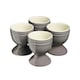 image 1 of Cooks Professional 4 Piece Egg Cup Set | Made From Durable Stoneware | Grey