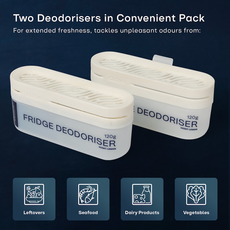 image 1 of Clayr 2 Pack Fridge Odour Eliminator Natural Gel Freshener