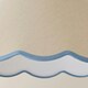image 5 of ValueLights Florie Natural Linen Large Tapered Lamp Shade with Scallop Blue Trim