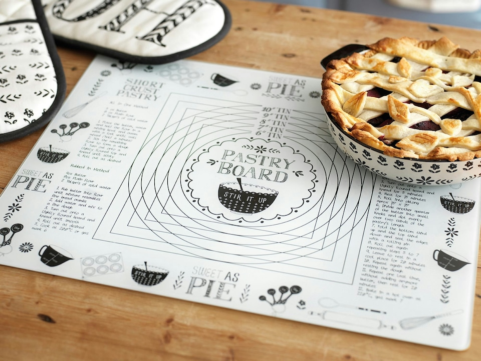 image 1 of Creative Tops 2-in-1 Large Glass Worktop Saver and Pastry Board | Multi