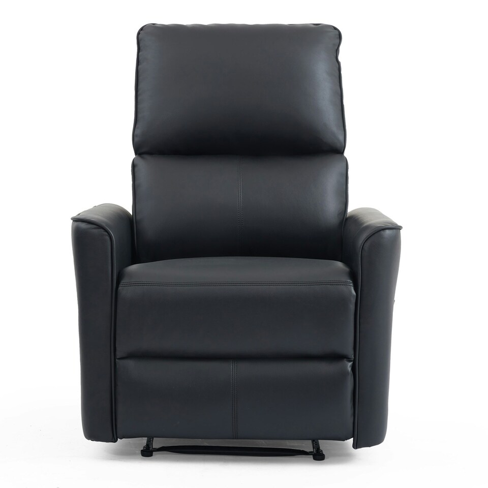 image 1 of Madrid Manual Recliner Air Leather Chair | Black | Black | One Size
