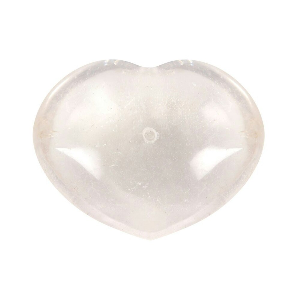 image 1 of Something Different Clear Quartz Crystal Heart Incense Stick Holder - White - One Size