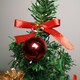 image 4 of 30cm Premier Green Mini Christmas Tree Decorated in Red & Gold