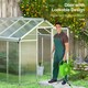 image 4 of Outsunny 10x6ft Aluminium Greenhouse with/ Door Window Galvanised Base