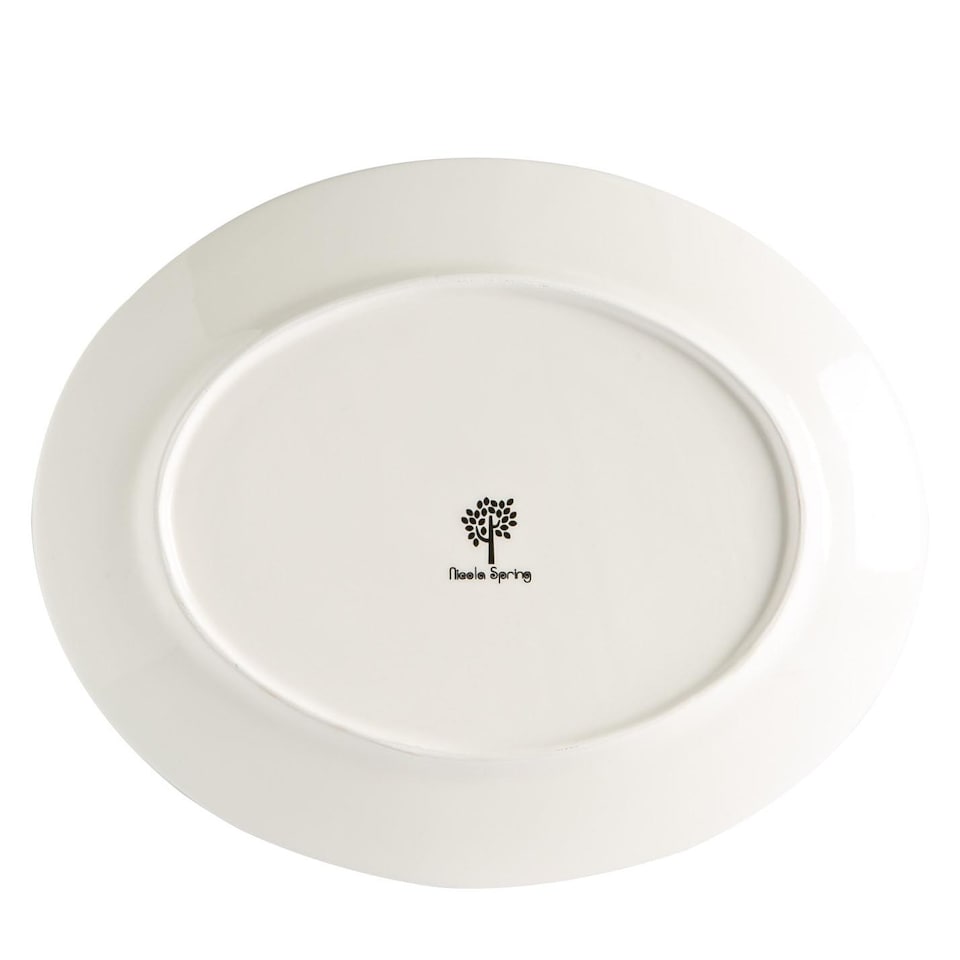 image 1 of Nicola Spring Father Christmas Serving Platters - 31 x 25.5cm - White | White | White