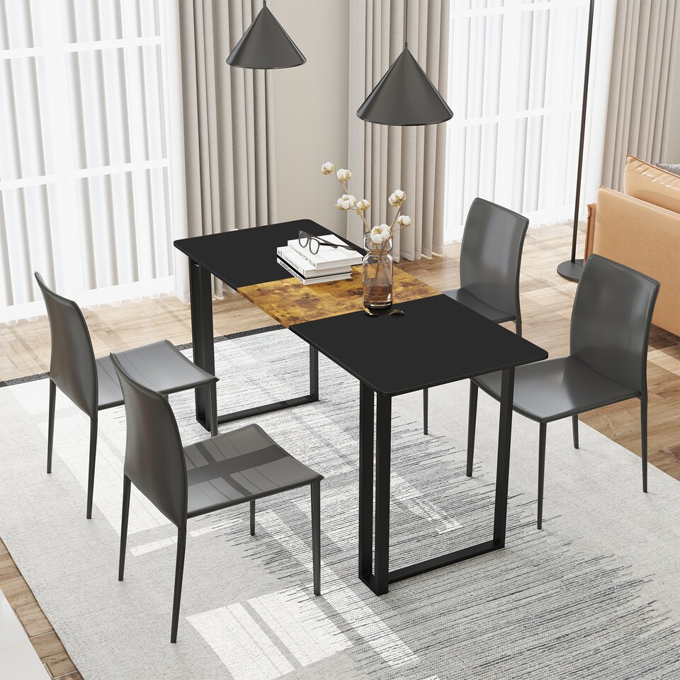 image 1 of COSTWAY Computer Desk 160 x 60 cm Large Office Desk Black