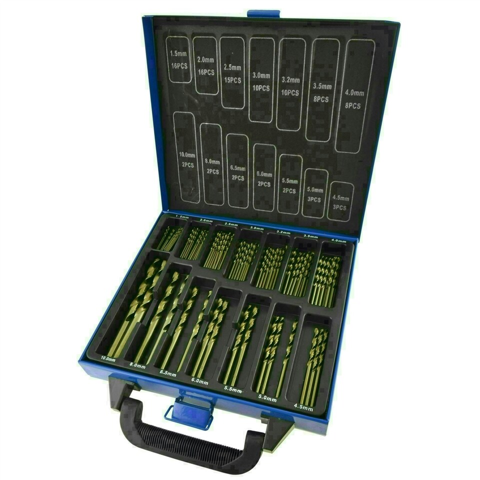 image 1 of 99pc Cobalt M35 Drills Metric For Stainless Steel HSS-CO 135 Deg 1.5-10mm TE851