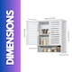 image 8 of Wooden Bathroom Wall Storage Cabinet Organiser White White