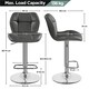 image 3 of Yaheetech Set of 2 Modern Faux Leather Swivel Bar Chair