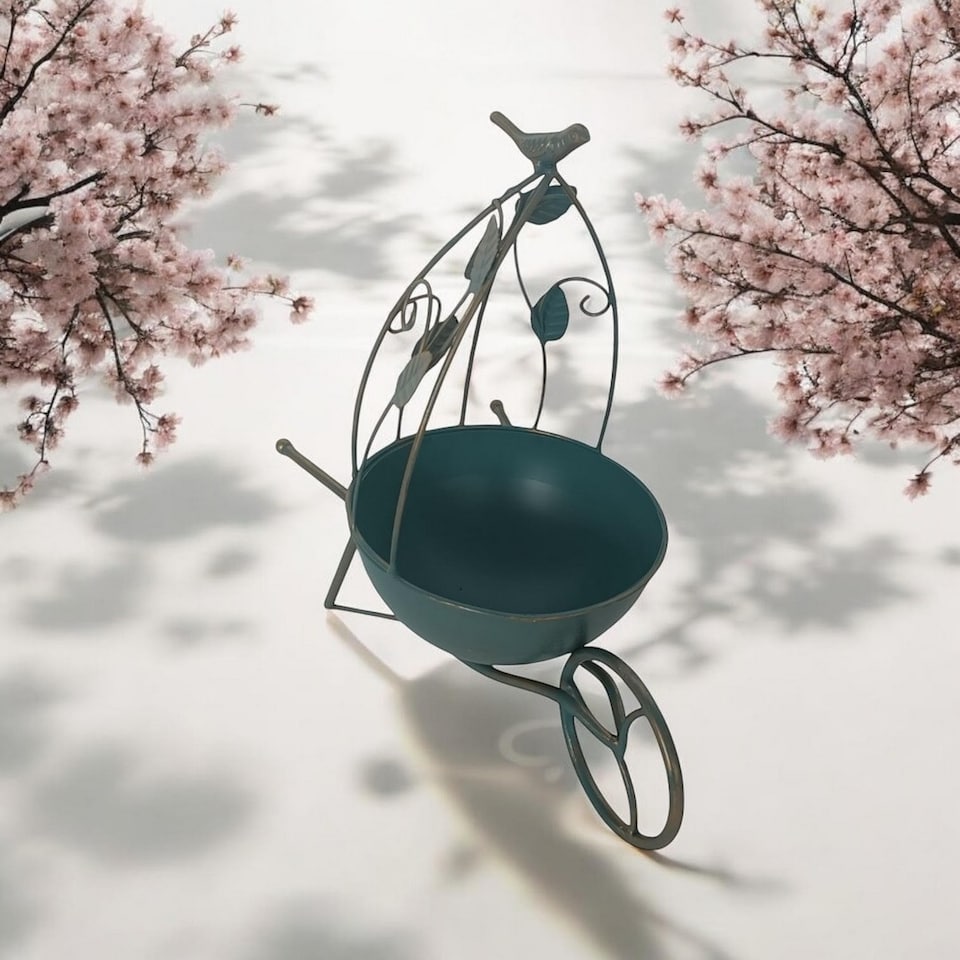 image 1 of Garden Planter - Metal - L19 x W34 x H36 cm - Blue