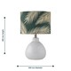 image 8 of Set of 2 Tuscan - White Ceramic Lamps with Tropical Green Shade | White | Green | Medium | 2