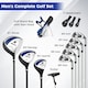 image 2 of COSTWAY Men's Complete Golf Clubs Package Set 10 Pieces Blue