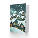 image 2 of Winter Snow Houses Glowing Windows Blank For Him Or Her Art Xmas Festive Christmas Card