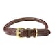 image 1 of Weatherbeeta Rolled Leather Dog Collar - Brown - XS