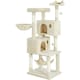 image 1 of Yaheetech 163 cm Large Cat Tower with Condos Platform Perch Beige