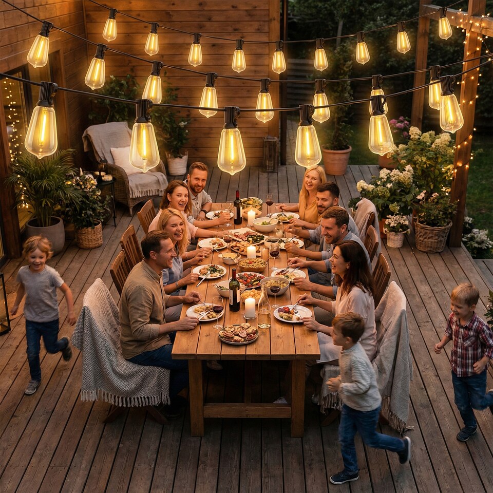 image 1 of HOMCOM 50 LED Curtain Lights, IP44 Waterproof Fairy Curtain Lights, Warm White